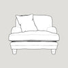 Lovelle Upholstered Fabric Armchair - Made To Order - J Brown Chamonix - 293 Linen - LOV1 - Uneeka