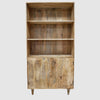Mango Wood Engraved Bookcase - 12027 - Uneeka