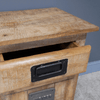 Mango Wood & Iron Bedside Cabinet - 6831 - Uneeka