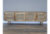 Mango Wood & Rattan Four Door Media Unit - 8961 - Uneeka