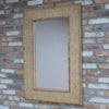 Mango Wood & Rattan Rectangular Wall Mirror - 8965 - Uneeka