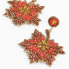 Maple Leaf Beaded Drop Earrings - EAR1145 - Uneeka