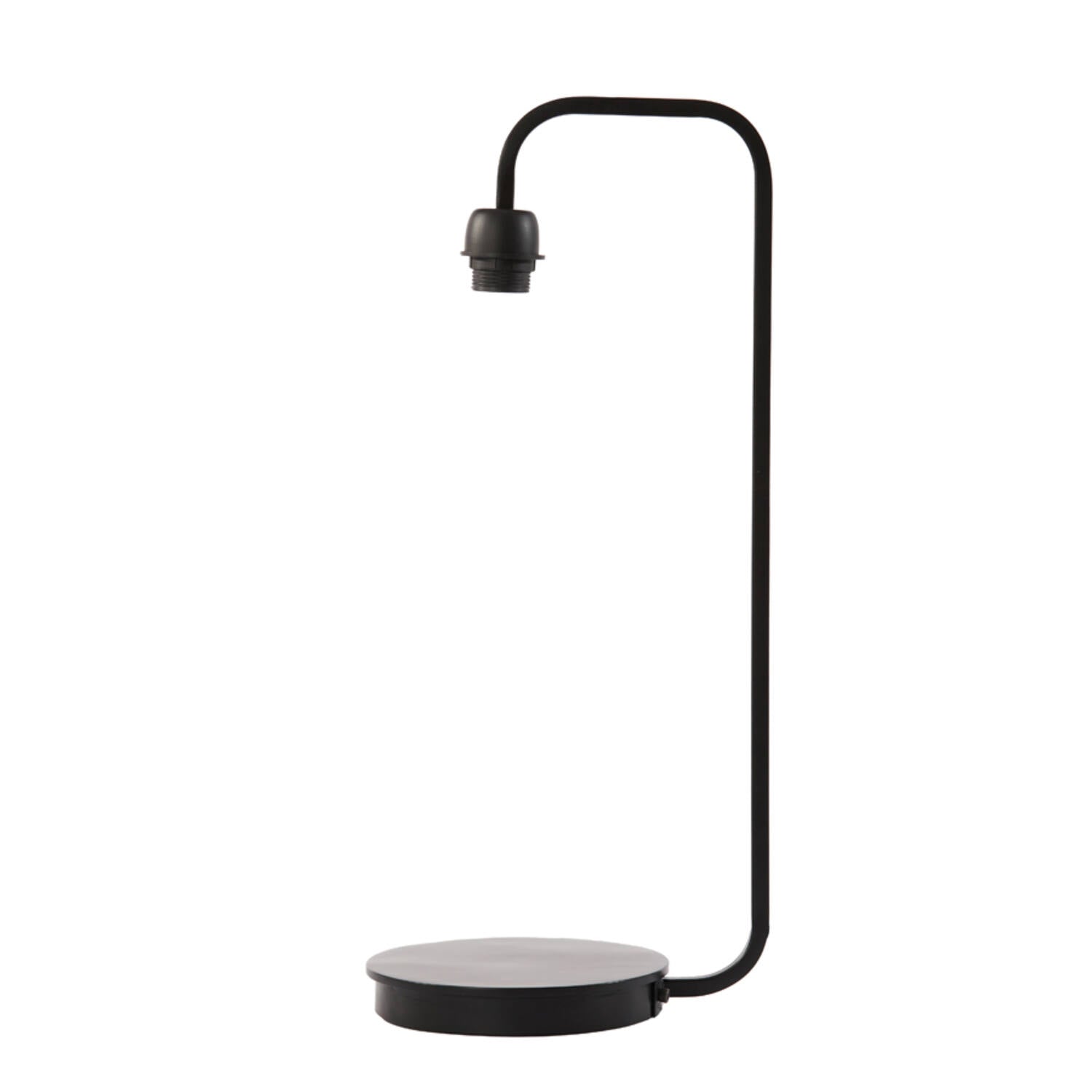 Matt Black Curved Lamp Head Lamp Base - 8054712 - Uneeka