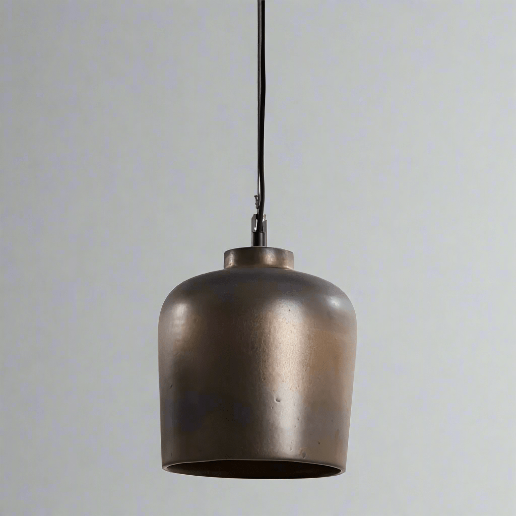 Matt Bronze Ceramic Hanging Lamp - 2967250 - Uneeka