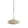 Matt Cream Round Down Pendant Hanging Lamp - 2977943 - Uneeka