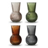 Mini Wide Neck Coloured Ribbed Glass Vase - CV01071 - MOSS - Uneeka