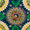 Multi Colour Hand Painted 9 Drawer Chest - STC635 - Uneeka