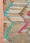 Multi Colour Large Diamond Cotton & Hemp Kilim Rug - R17558 - Uneeka