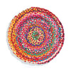 Multi Colour Recycled Cotton Round Rug - R1160 - Uneeka