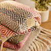 Multi Diamond Handloom Cotton Throw - B101 - Uneeka