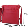 Multiple Zipped Compartment Faux Leather Shoulder Bag - A1638 - BLACK - Uneeka