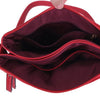 Multiple Zipped Compartment Faux Leather Shoulder Bag - A1638 - BLACK - Uneeka