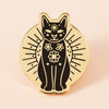 Mystic Black Cat Gold Plated Enamel Pin - EP788 - Uneeka