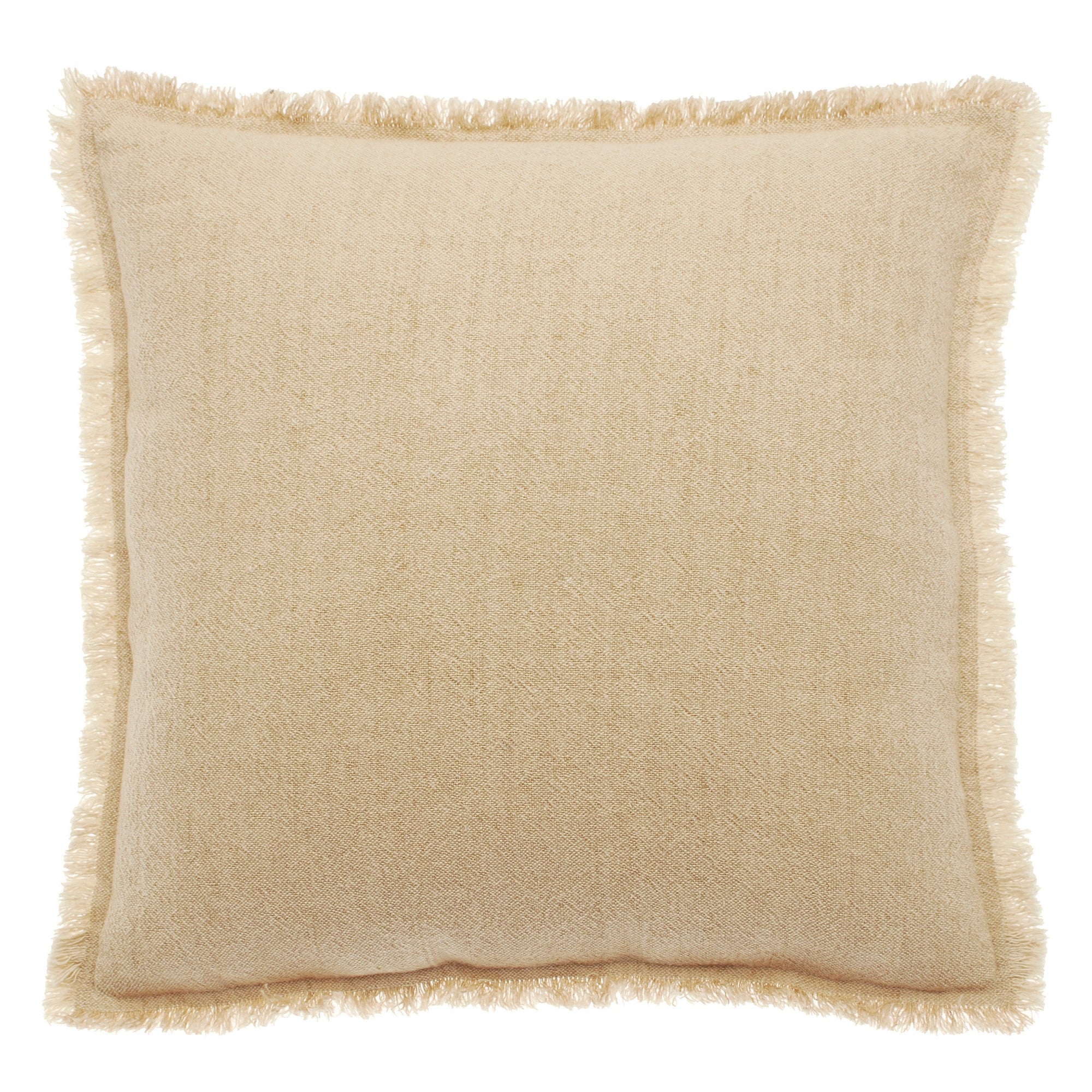 Natural Fringe Trim Linen & Cotton Cushion - SPCLCN - Uneeka
