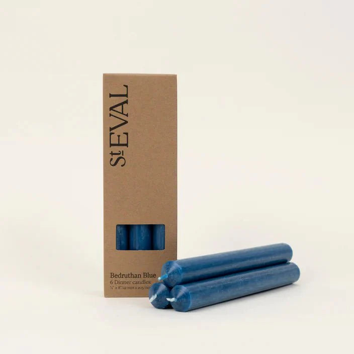 St Eval Gift Pack Dinner Candles Bedruthan Blue - F00123 - Uneeka