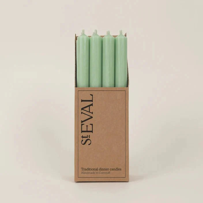 St Eval Single Dinner Candle Atlantic Green - F00046 - Uneeka