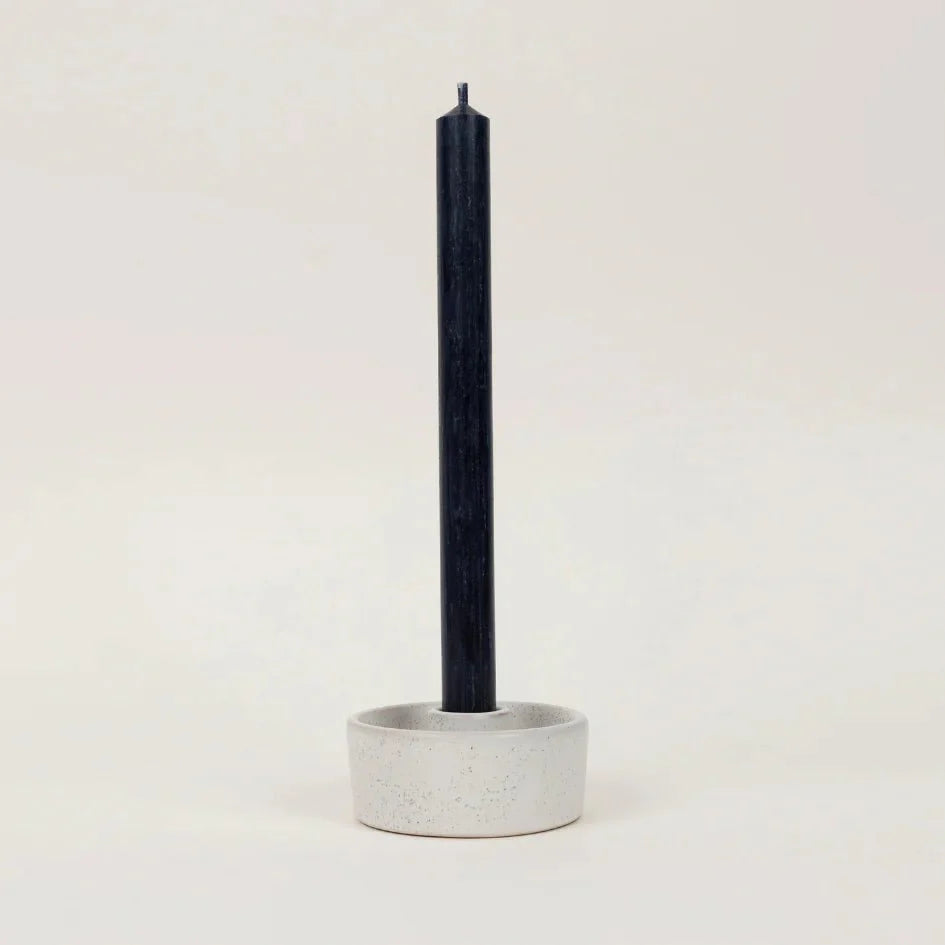 St Eval Single Dinner Candle Charcoal - F00053 - Uneeka