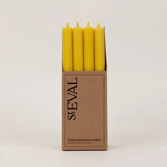 St Eval Single Dinner Candle Ochre - F01193 - Uneeka