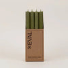 St Eval Single Dinner Candle Olive Green - F00054 - Uneeka
