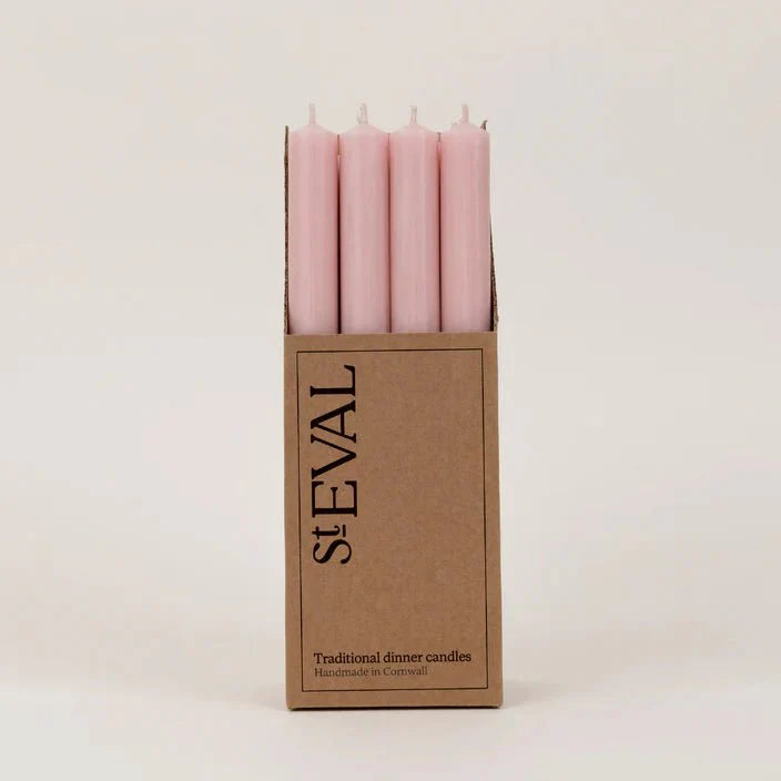 St Eval Single Dinner Candle Rose Quartz - F01189 - Uneeka