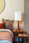 Oiled Brown Wooden Lamp Base - 7038683 - Uneeka