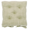 Olive Gingham Cotton Seat Pad with Ties - GGSPO - Uneeka