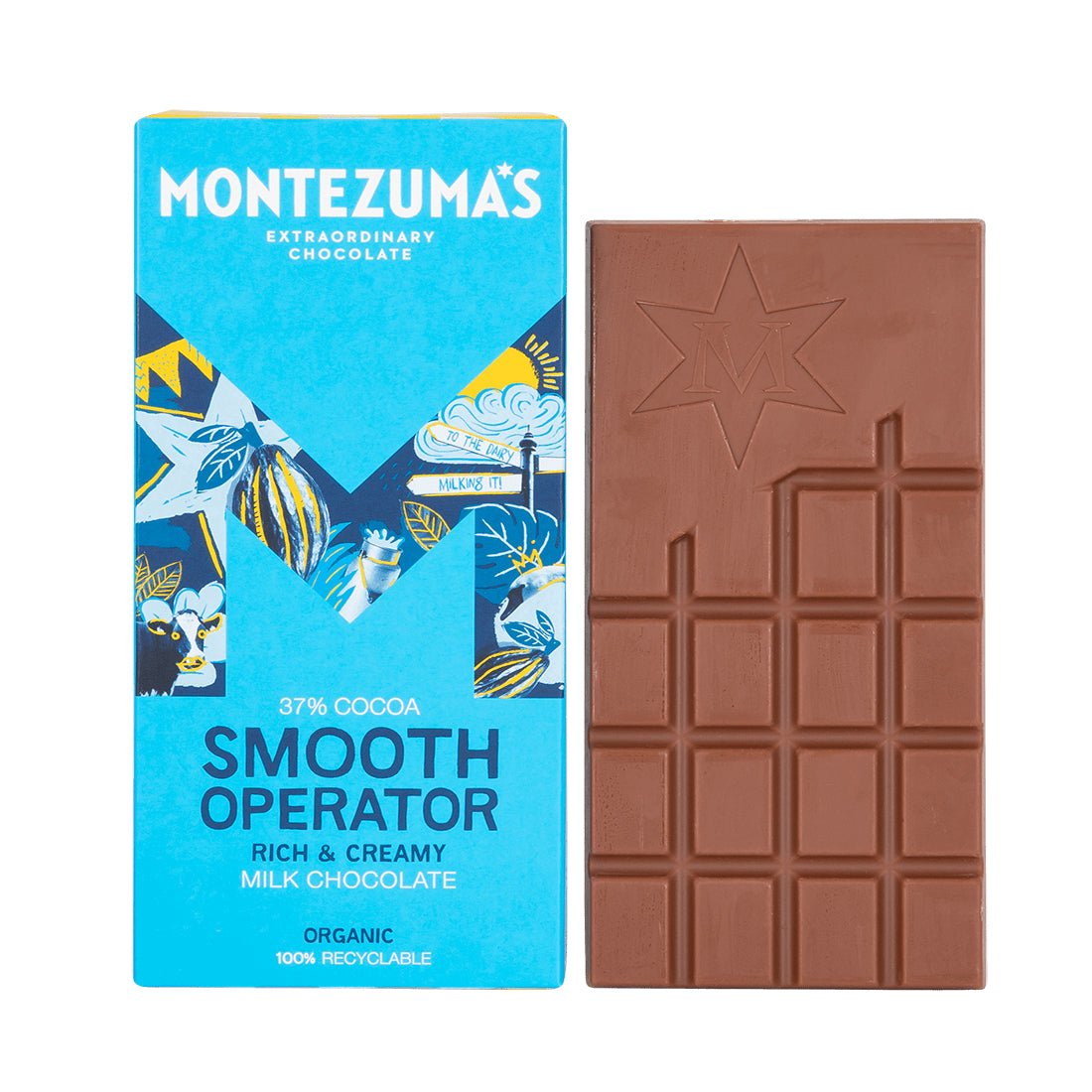 Organic Smooth Operator 37% Cocoa Milk Chocolate Bar - MZ1541 - Uneeka