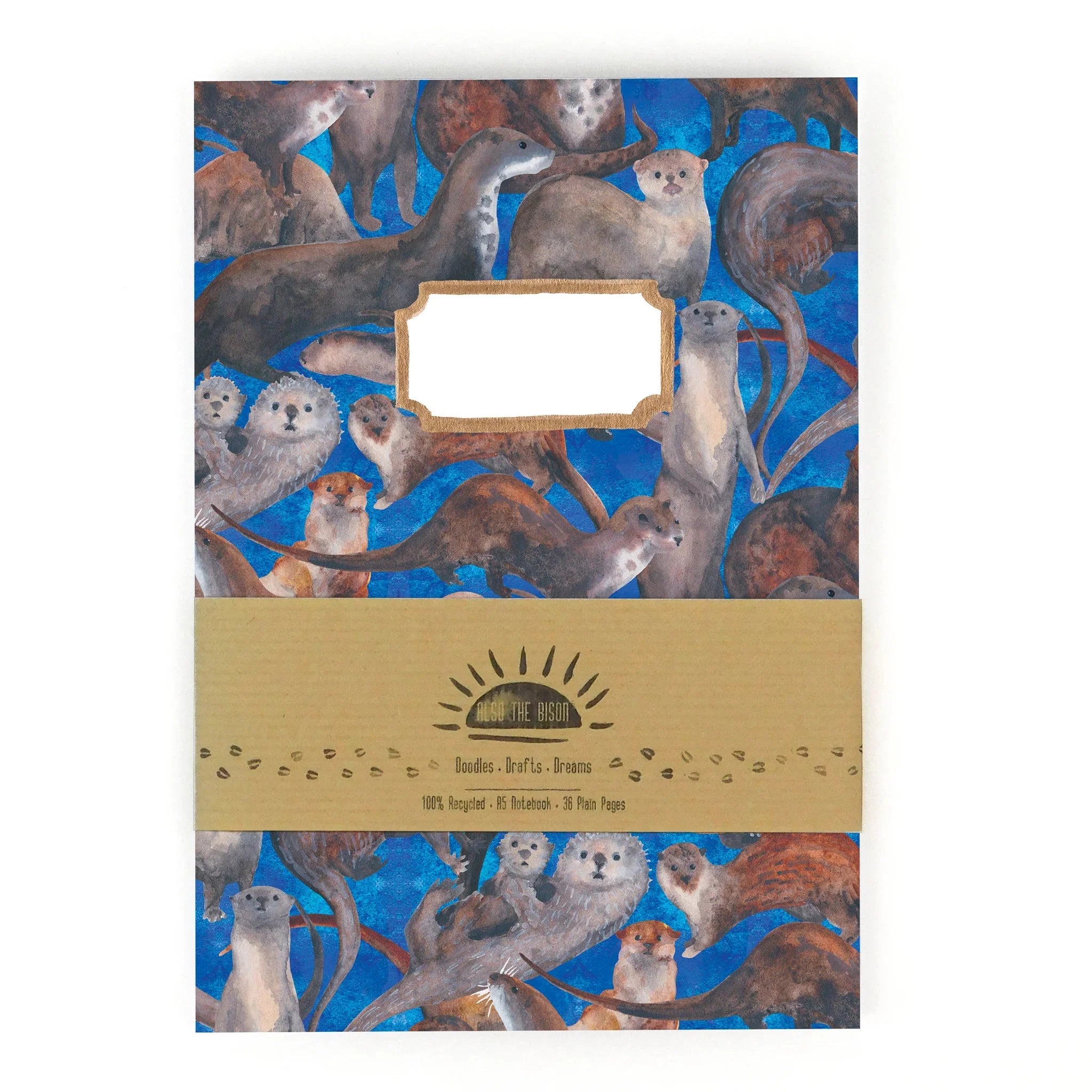 Otters Print A5 Notebook - Raft of Otters Print A5 Notebook - Uneeka