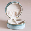 Pastel Tone Velvet Round Jewellery Case - 60734 - Uneeka