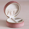 Pastel Tone Velvet Round Jewellery Case - 60731 - Uneeka