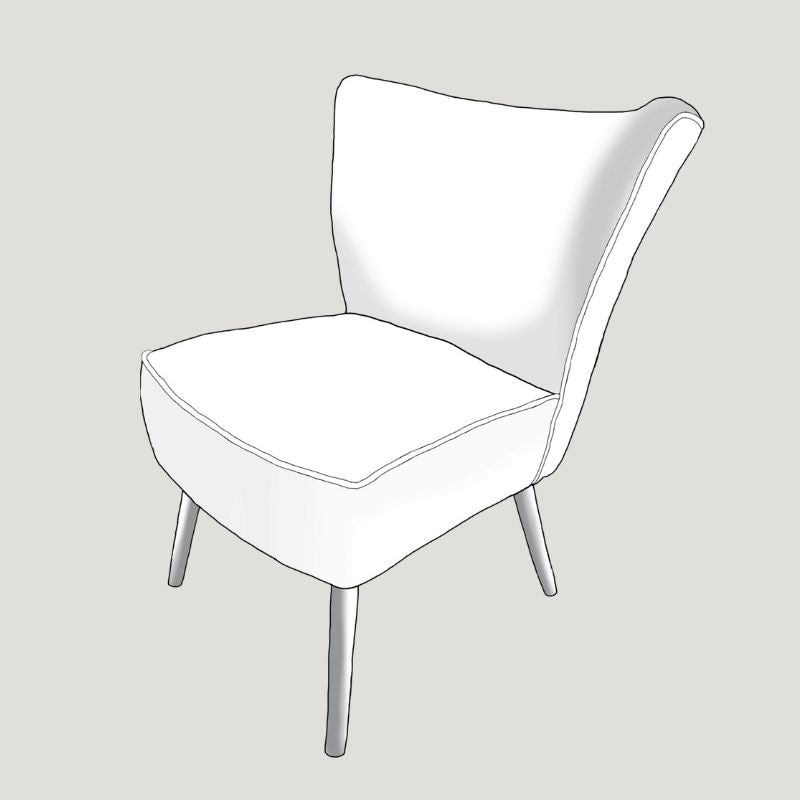 Phoebe Upholstered Fabric Occasional Chair - Made To Order - J Brown Chamonix - 293 Linen - PHOEBE - Uneeka