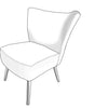 Phoebe Upholstered Fabric Occasional Chair - Made To Order - J Brown Chamonix - 293 Linen - PHOEBE - Uneeka