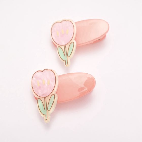 Pink Tulip Twin Pack of Hair Slides - 0.HD1115 - Uneeka
