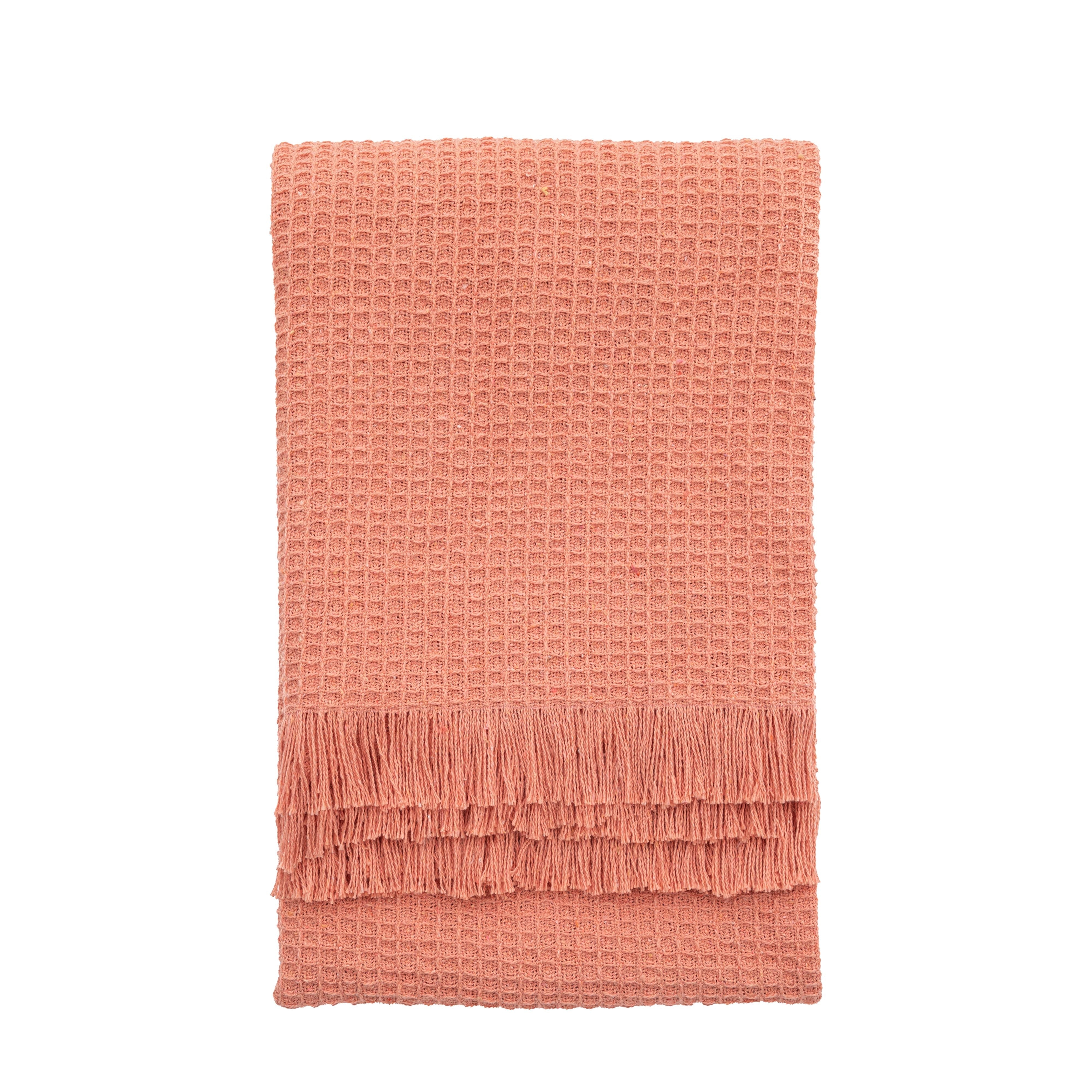 Pink Waffle Throw - Arkose Blush Waffle Throw - Uneeka