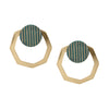 Priya Hexagon Earrings - TA - 354 - green - Uneeka