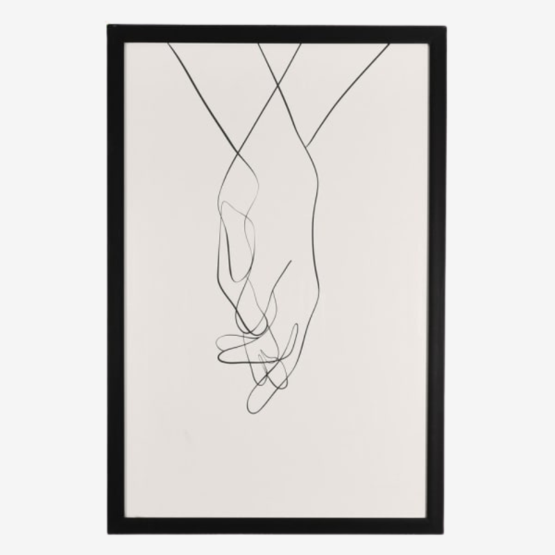 Illustrated Hands Framed Art Print - FVH015 - Uneeka