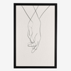 Illustrated Hands Framed Art Print - FVH015 - Uneeka