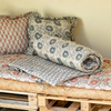 Floral Hand Block Print Lounging Mattress - JHHBCB - Uneeka