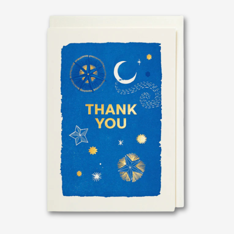 Thank You Stars & Moon Mini Card - APS345 - Uneeka