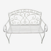 White Metal Outdoor Bench - 7386 - Uneeka