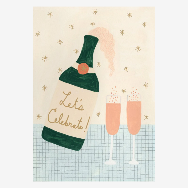 'Let's Celebrate!' Champagne Greetings Card* - GCN 319 - Uneeka