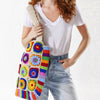 Rainbow Flower Crochet Shoulder Bag - SB1BK - Uneeka