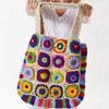 Rainbow Flower Crochet Shoulder Bag - SB1C - Uneeka