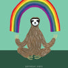 Rainbow Sloth Birthday Vibes Card - HCWB259 - Uneeka
