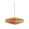 Rattan Flat Round Hanging Light - 2957130 - Uneeka