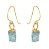 Raw Mineral Drop Earrings - RAW - MINERAL - EARRINGS - AQUA - Uneeka