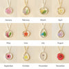 Real Pressed Birth Flower Silver Necklace - 37287 - Uneeka