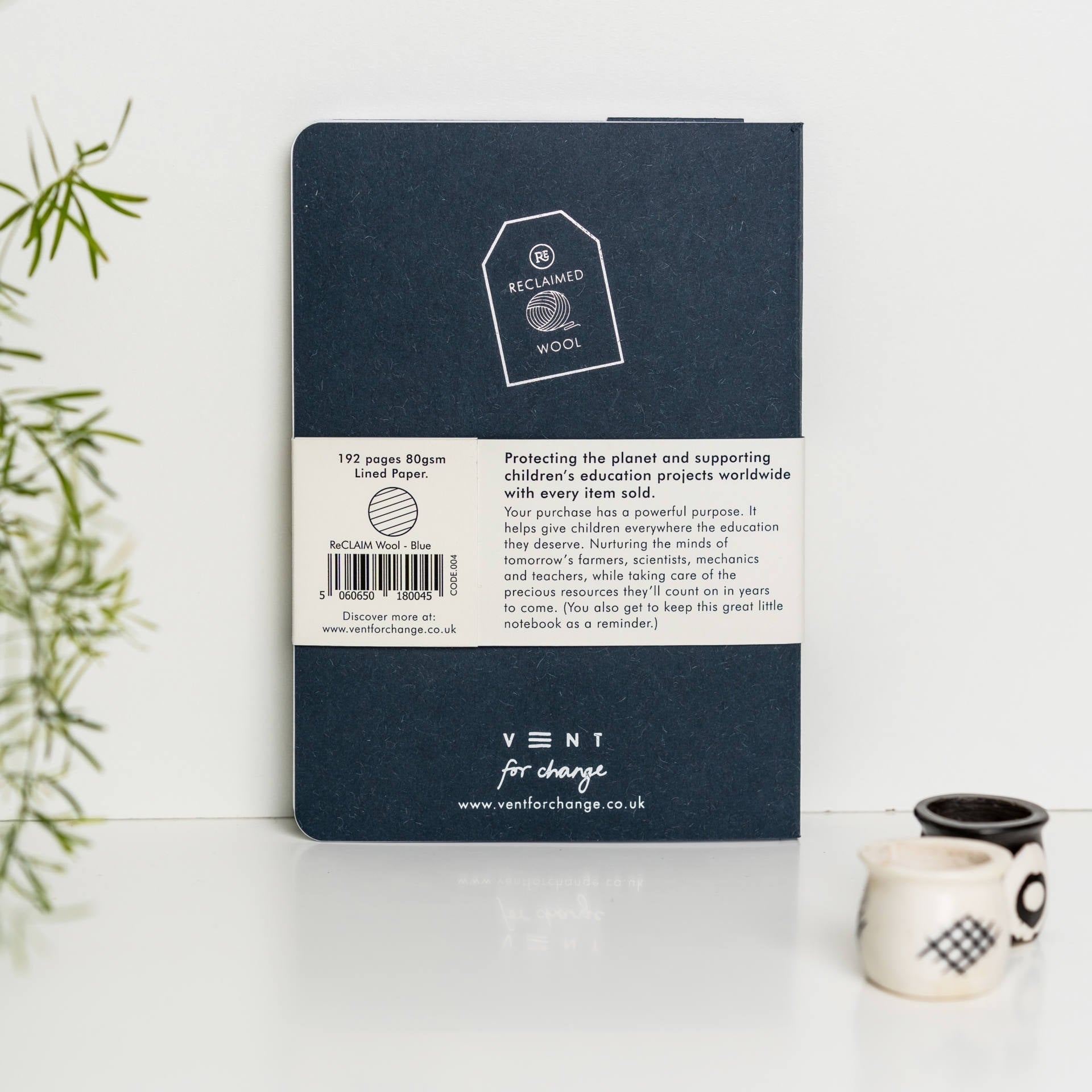Reclaimed Wool A5 Lined Notebook - 003 - Uneeka