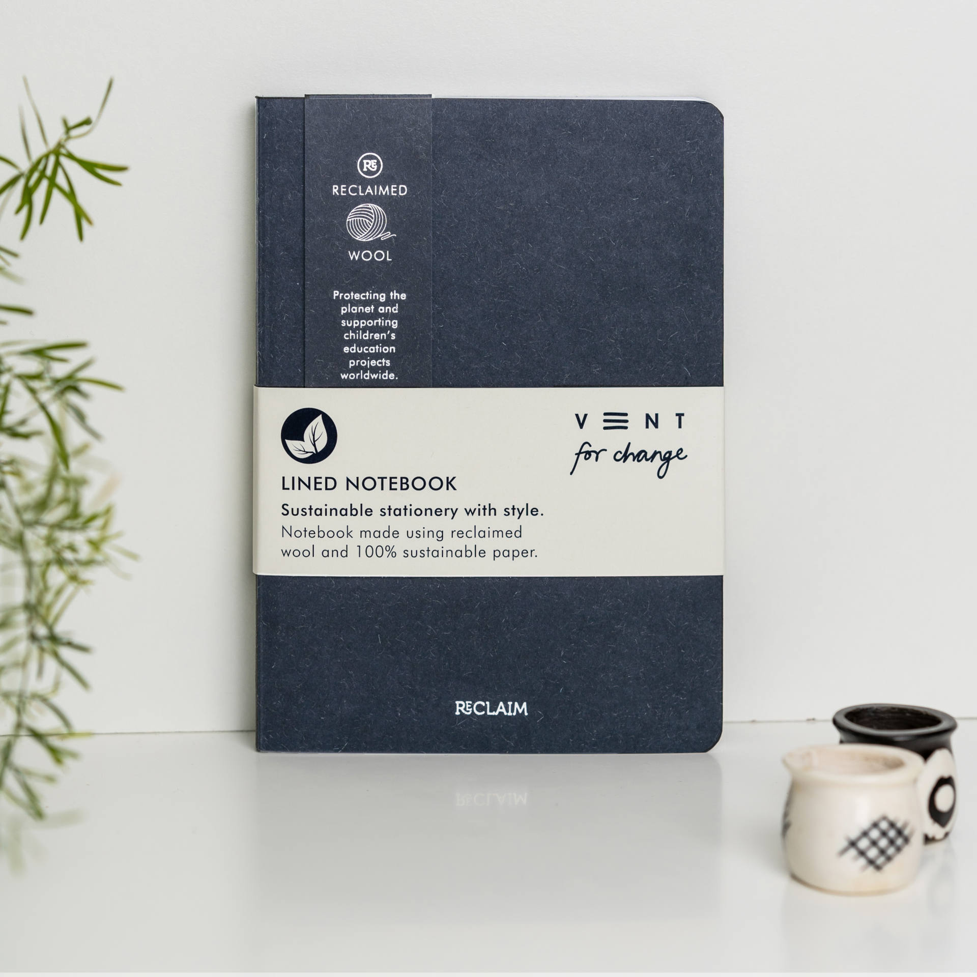 Reclaimed Wool A5 Lined Notebook - 004 - Uneeka