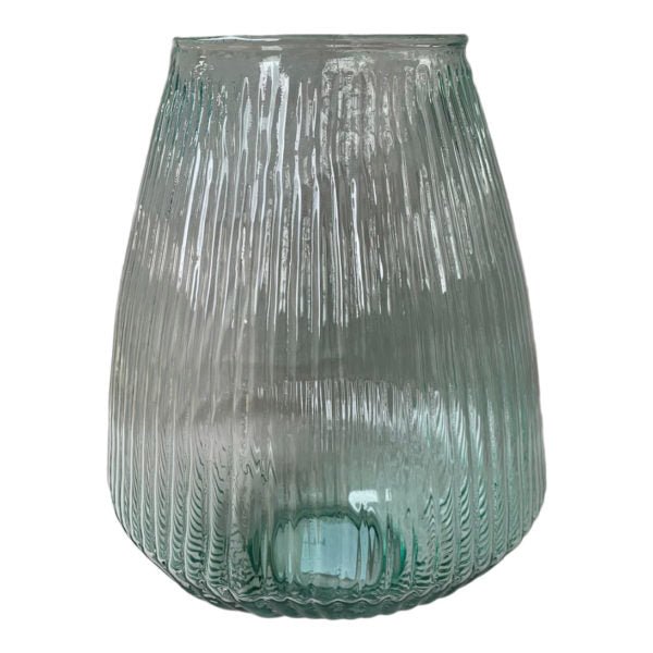 Recycled Glass Hurricane Vase - CV17032 - Uneeka